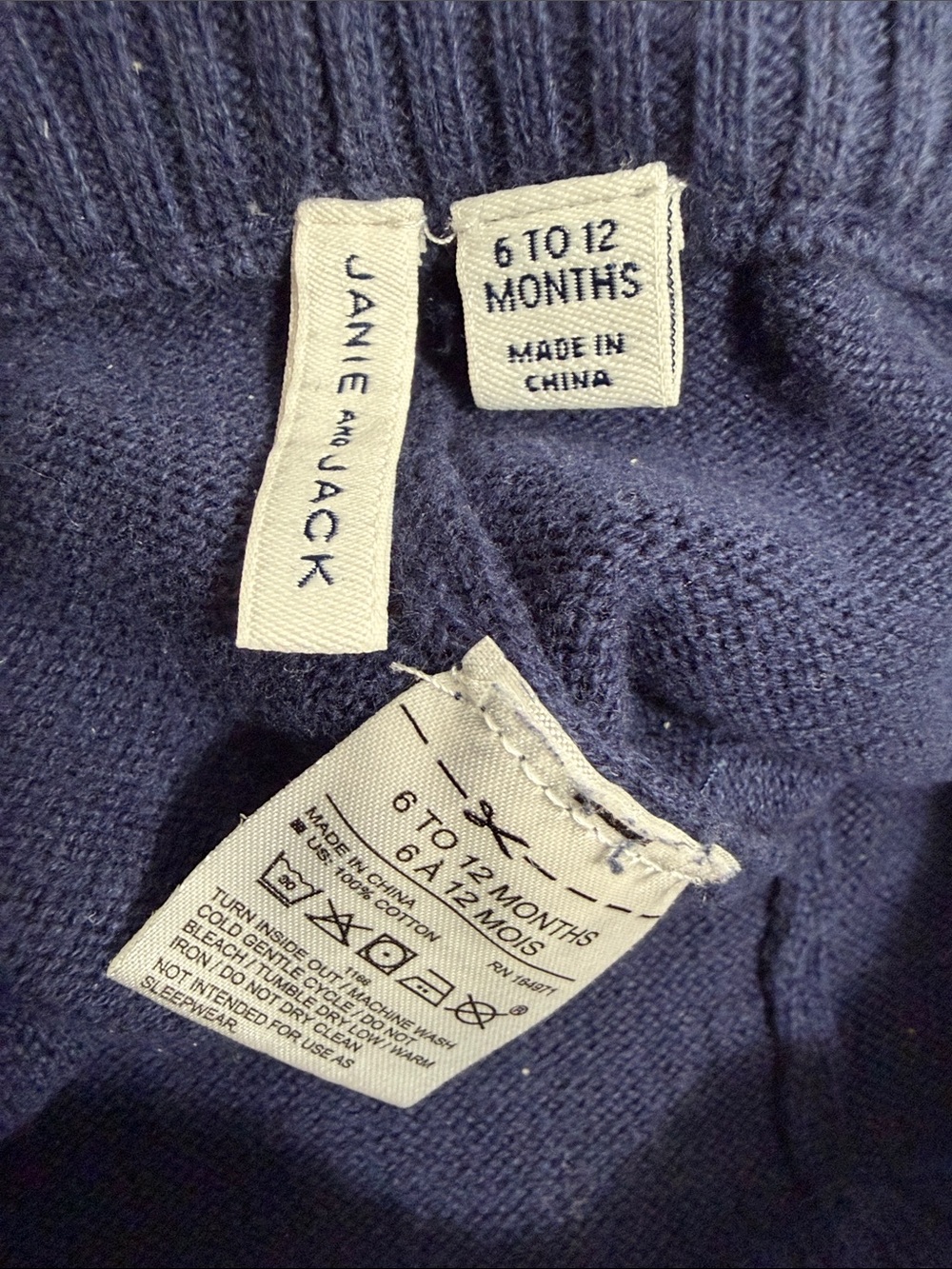 Janie and Jack Knit Sweater & Navy Pants Set - Picture 4 of 8